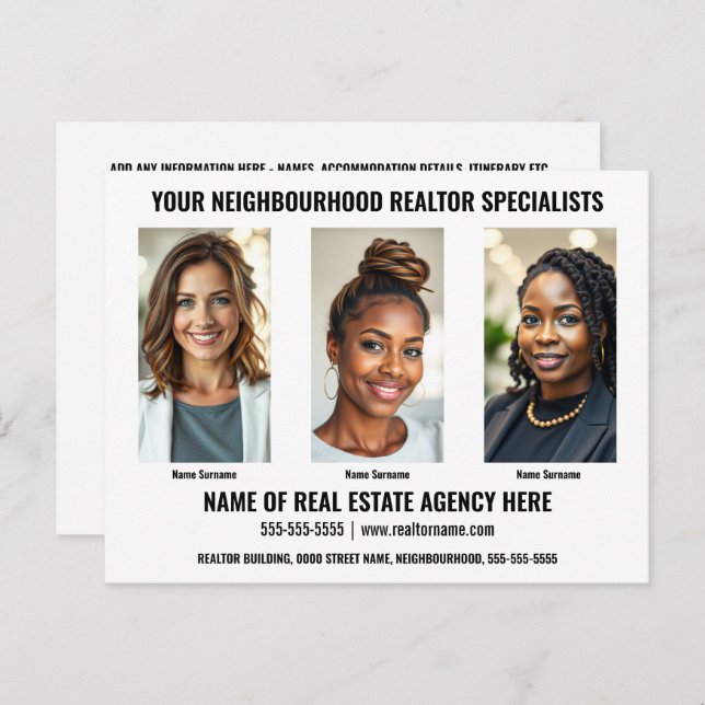 Carte postale professionnelle modèle 5 photo do-it (Devant / Derrière)