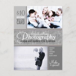 Carte postale professionnelle Style Tribal Silver