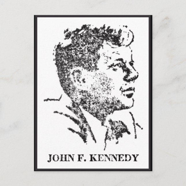 Carte Postale Profil de John F. Kennedy en 1963 (Devant)