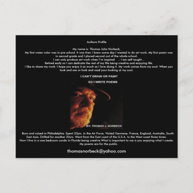 Carte postale Profil des auteurs (Devant)