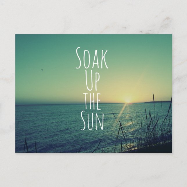 Carte Postale Profitez de la plage Sun Quote (Devant)