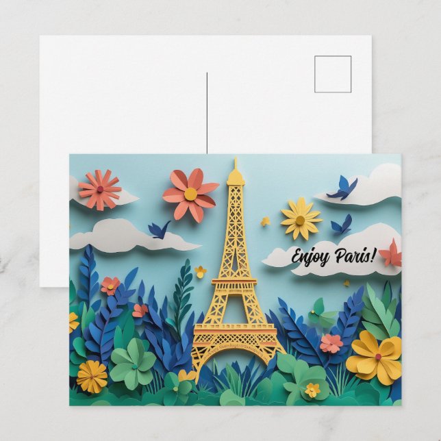 Carte Postale Profitez de Paris Paper Quay Art (Devant / Derrière)