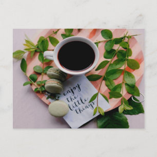Carte Postale Profitez Des Petites Choses Café Cookies Paix