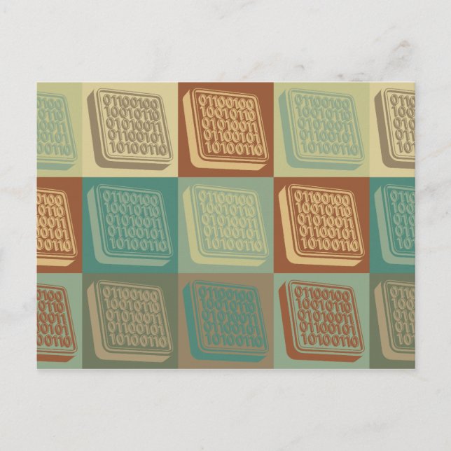 Carte Postale Programmation Pop Art (Devant)