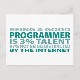 Carte Postale Programmeur 3% Talent