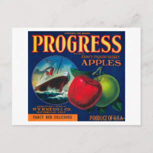 Carte Postale Progression Apple Crate LabelWatsonville, CA