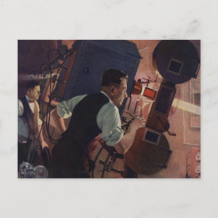 Carte Postale Projectioniste de cinéma, Vintage Business