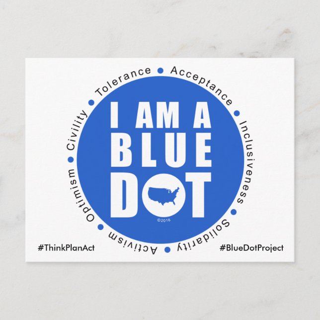 Carte Postale Projet Blue Dot USA (Devant)