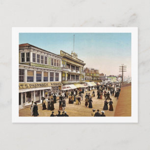 Carte Postale Promenade à Atlantic City 1900 Vintage