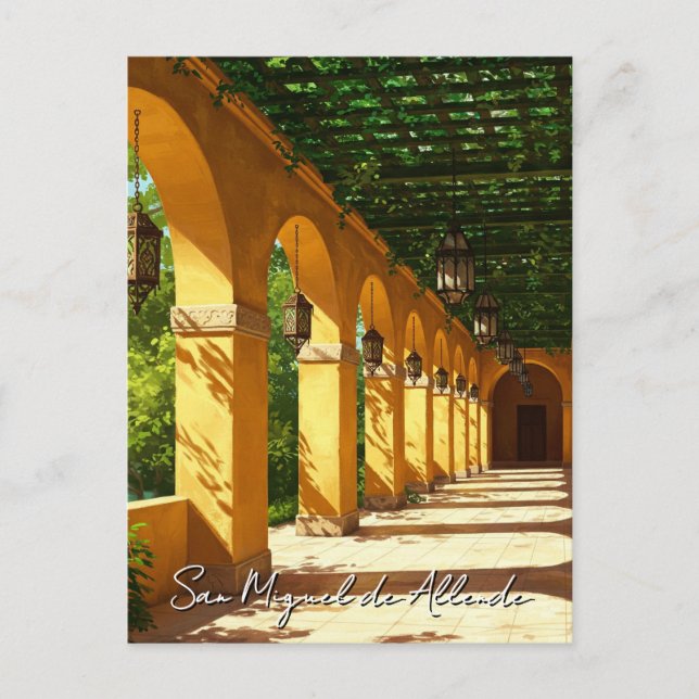 Carte Postale Promenade à San Miguel de Allende Mexique Voyage (Devant)