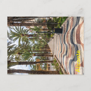 Carte Postale Promenade, Alicante, Costa Blanca, Espagne