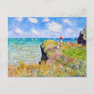 Carte Postale Promenade au sommet de la falaise à Pourville Clau