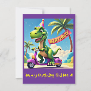 CARTE POSTALE " PROMENADE D'ANNIVERSAIRE DE DINO "