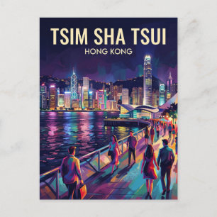 Carte Postale Promenade de Tsim Sha Tsui Hong Kong