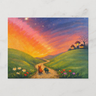 Carte Postale promenade du soir