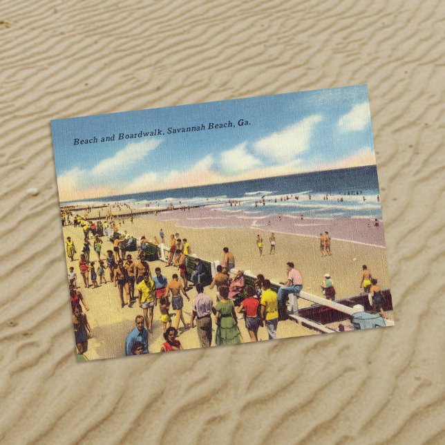 Carte Postale Promenade historique de Tybee Island Beach (Créateur téléchargé)