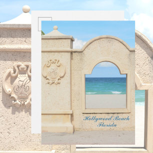 Carte Postale Promenade Hollywood Beach Floride Photographie