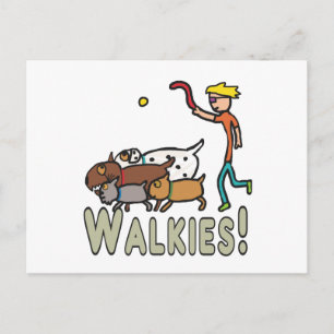 Carte Postale Promenades de chiens