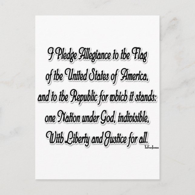 Carte Postale Promesse d'allégeance (Devant)