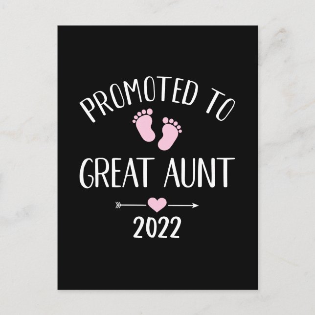 Carte Postale Promoted to great aunt 2022 (Devant)