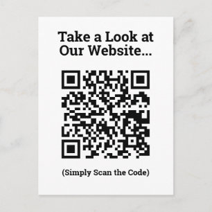 Carte Postale Promotion du site Web par QR Code Design
