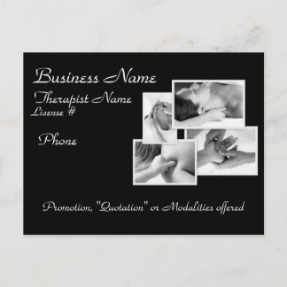 Carte postale promotionnelle Massage/carrosserie
