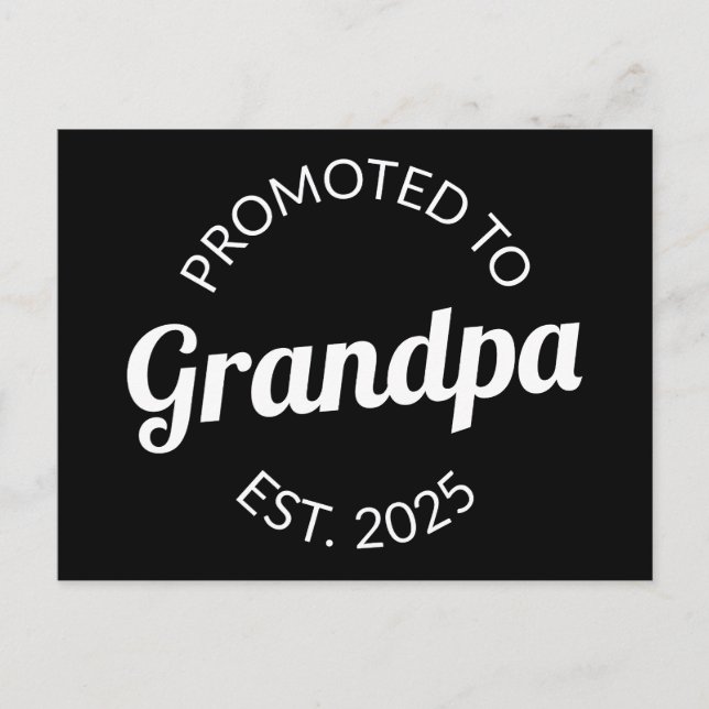 Carte Postale Promu À Grand-Père Est. 2025 I (Devant)