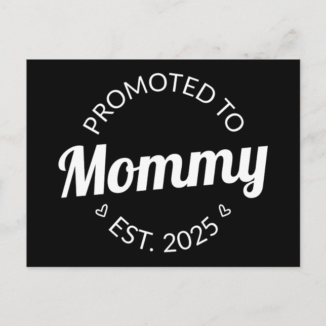 Carte Postale Promu À Mommy Est. 2025 I (Devant)