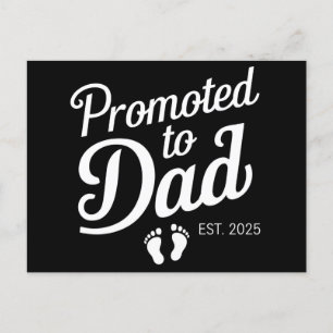 Carte Postale Promu À Papa EST 2025 Drôle Bientôt Être Papa