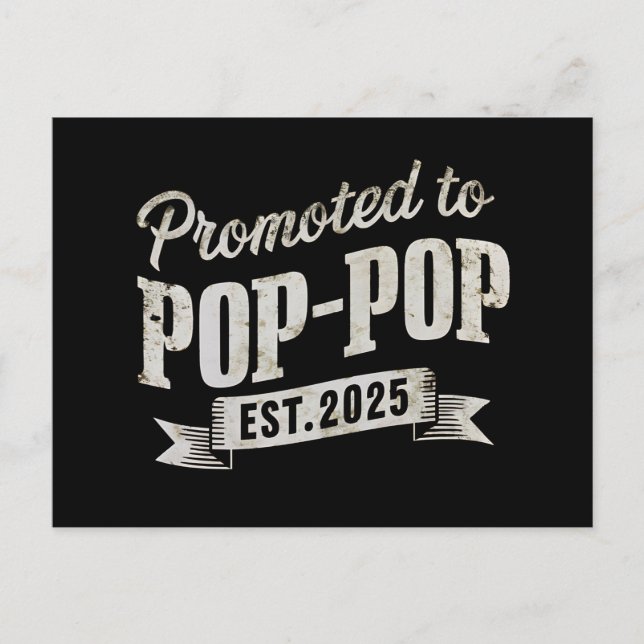 Carte Postale Promu À Pop-Pop Est 2025 Première Pop-Pop (Devant)