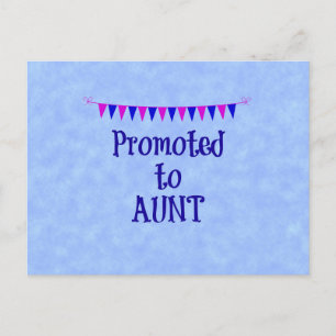 Carte Postale Promu à Tante, bannière sur arrière - plan de livr