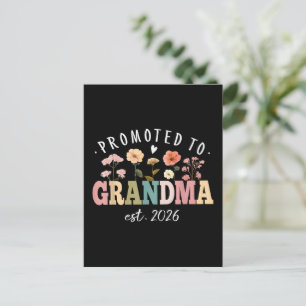 Carte Postale Promue grand-mère en 2026 Floral Future Grand-mère