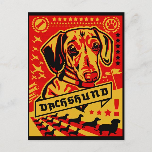 Carte Postale Propagande Dachshund (Devant)