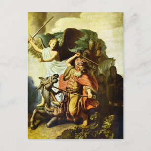 Carte Postale Prophet Balaam and the donkey by Rembrandt