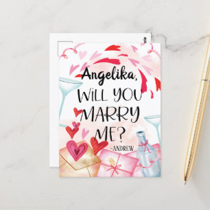 Carte Postale Proposition de marriage   You Marry Me ? Custom