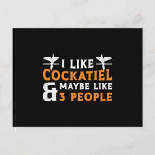 Carte Postale Propriétaires De Cockatiel J'Aime Les Amateurs D'O