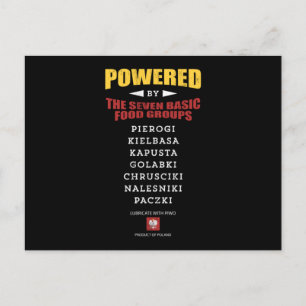 Carte Postale Propulsé Par Les Sept Groupes Alimentaires Polonai