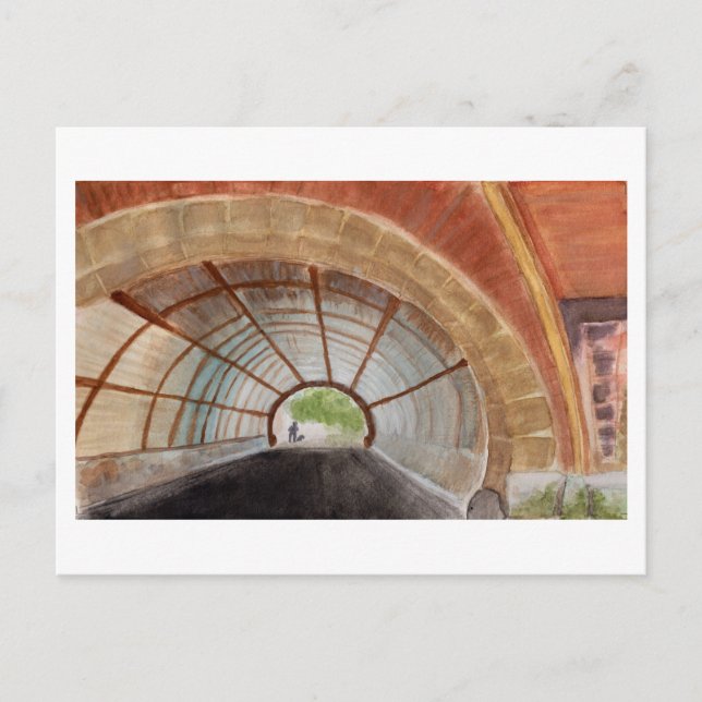 Carte Postale Prospect Park Brooklyn Aquarelle (Devant)