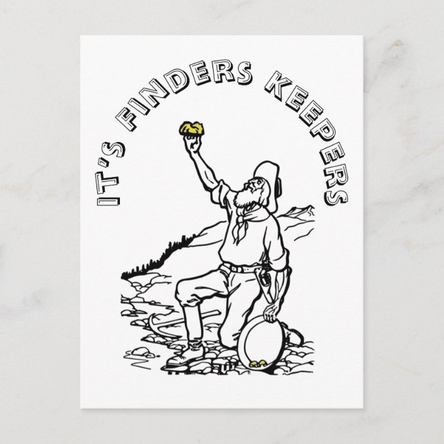 Carte Postale Prospecteur Or de l'Antiquité (Devant)