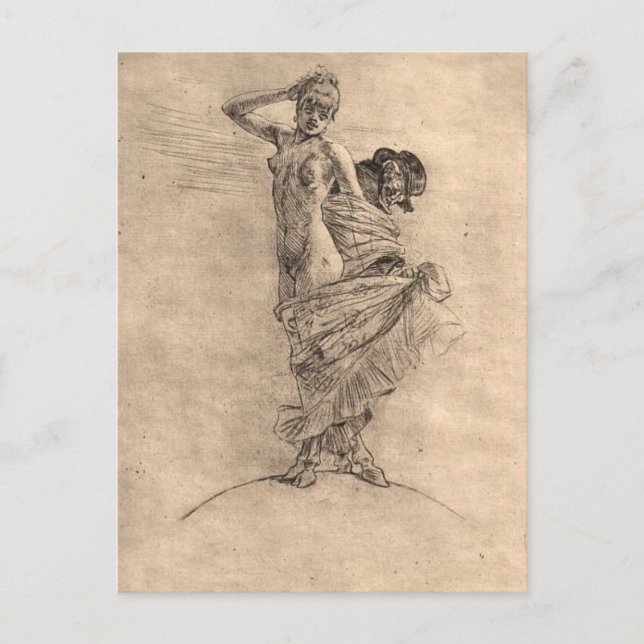 Carte Postale Prostitution et folie dominent le monde (Devant)
