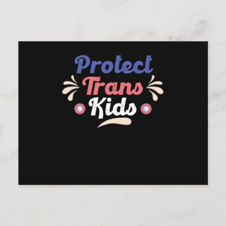 Carte Postale Protect Trans Kids Transgender Flag LGBTI