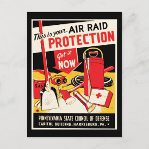 Carte Postale Protection aérienne