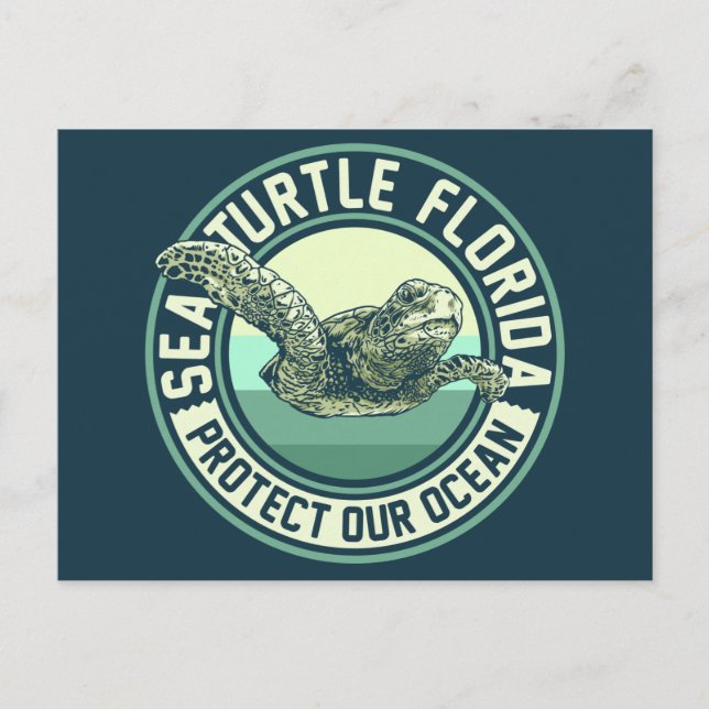Carte Postale Protection contre les tortues marines (Devant)