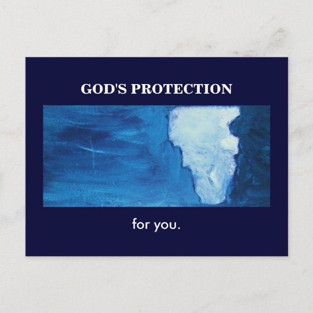 CARTE POSTALE PROTECTION DE DIEU (Devant)