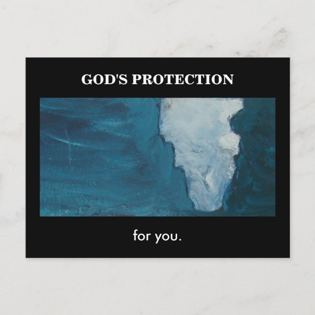 CARTE POSTALE PROTECTION DE DIEU (Devant)