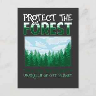 Carte Postale Protection des forêts Sensibilisation à l'environn