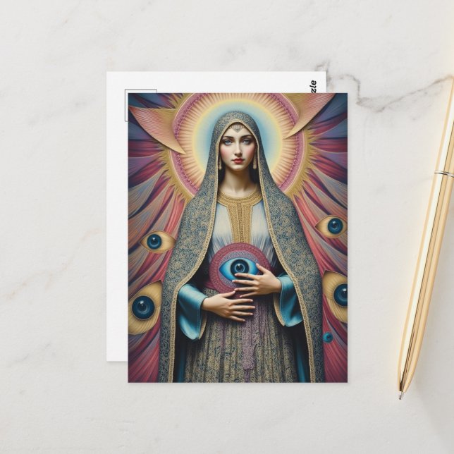 Carte Postale  Protection From Evil Mary (Devant/Arrière en situation)