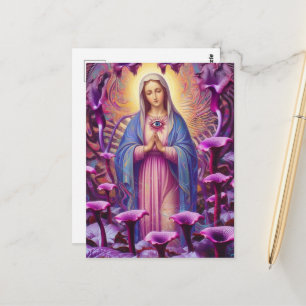 Carte Postale Protection psychédélique de Marie contre le mal
