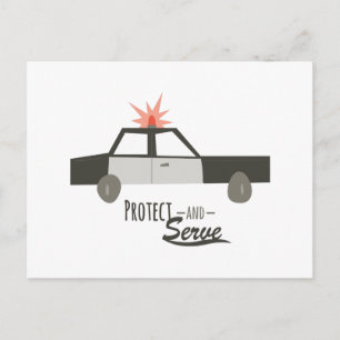 Carte Postale Protéger et servir