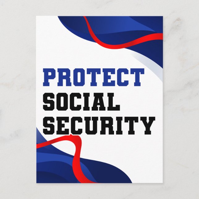 Carte Postale Protéger la sécurité sociale Politique (Devant)